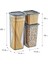 2'li Set Skali Kare Saklama Kabı Antrasit (2'şer Adet 740 Ml, 1440 Ml, 2350 Ml) 4