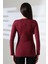 Uzun Kol Bisiklet Yaka Penye Kompakt Body 19646 Bordo 4