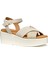 Kadın Bej D Xand 2.2s A - Suede Bilekten Tokalı Dolgu Topuklu Deri Sandalet D55M1B00022C6738 3
