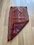 46 x 80 cm Küçük Geometrik Desenli Kırmızı Turuncu Vintage Kilim, El Yapımı Anadolu Yün Halısı, Ev si 3