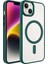 Apple iPhone 13 Kılıf Wireless Şarj Özellikli Krom Magsafe Silikon Kapak 4