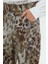 Leopar Desenli Rahat Kesim Kahverengi Pantolon 4