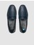 %100 Hakiki Deri Lacivert Toka Detaylı Erkek Loafer 6