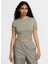 Haki Kadın Slim Fit Düz T-Shirt FB2873-320 W Nsw Essntl Slm Crp Beden: M 1