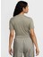 Haki Kadın Slim Fit Düz T-Shirt FB2873-320 W Nsw Essntl Slm Crp Beden: M 4