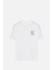 Guess Erkek Beyaz Pamuk T-Shirt Logolu, Regular Fit 4