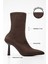Kadın Glove Kahve Süet Streç Topuklu Bot 2
