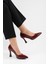 Kadın Tean Bordo Rugan Topuklu Stiletto 4