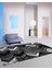 Premium Kalite Kaymaz Taban Silinebilir Salon Mutfak Koridor Halısı Siyah G106 1