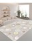 Premium Kalite Kaymaz Taban Silinebilir Salon Mutfak Koridor Halısı Krem S298 99 1