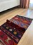 56 x 98 cm Küçük Tribal Desenli Renkli Vintage Kilim Halı, El Dokuma Geometrik Mini Alan Kilim 4