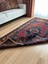 110X217CM Mavi Kırmızı Vintage El Dokuma Halı, Ev ve Ofis Için Harika Kondisyonlu Nostaljik Halı 3
