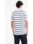Erkek Polo Yaka Beyaz Siyah Çizgili T-Shirt 3