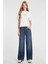 Kadın Crop Boxy T-Shirt Nakış Işlemeli Beyaz 1