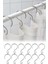 Banyo Duş Perdesi Halkası Paslanmaz Çelik 12 Adetli Set LC024 2