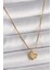 316L Çelik Gold Renk Zincir Kalp Figür Kadın Kolye - TJ-BKO9782 1