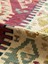 80 x 123 cm vintage Türk Geometrik Kilim, Küçük Boy Pastel Renkli Kilim, 40 Yıllık El Dokuma Şık Kilim 5