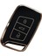 Volkswagen Passat B8 Skoda Superb Kodiaq Uyumlu Smart Kumanda Anahtar Kılıfı Oto Anahtarlık Siyah Gold 1