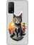 Xiaomi 11 Lite Silikon Kılıf Gri Tablo Kedi 1