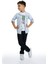 Gömlek , Pantolon , T-Shirt 3parça Erkek Çocuk Takım MNK1754 1