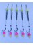 5 Adet Küspe Telli 14 mm Pembe ve 8 mm Fosforlu Pop Up'lı Sazan Rig Takımı 1
