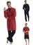 12040 Erkek Bordo Sabahlık Pijama 5 Li Şort Takım 1
