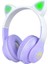 Stn-28 Pro Kedi Kulaklı Tasarımlı Rgb Işıklı Bluetooth Kulaklık Mor 1