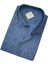 Pamuklu Mavi Uzun Kollu Erkek Gömlek (Slim Fit Kalıp) 2