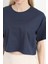 Kadın Bisiklet Yaka Hipan Hipan Baskılı T-Shirt Lacivert - 925041 4