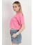 Kadın Bisiklet Yaka Hipan Hipan Baskılı T-Shirt Pembe - 925041 3