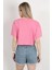 Kadın Bisiklet Yaka Hipan Hipan Baskılı T-Shirt Pembe - 925041 4