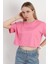 Kadın Bisiklet Yaka Hipan Hipan Baskılı T-Shirt Pembe - 925041 5