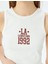 Bisiklet Yaka Kolsuz Slogan Baskılı Crop Fitilli Atlet 5