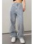 Baggy Jean Kot Kadın Bol Salaş Geniş Paça Rahat Pantolon 1