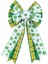 Shamrock Bowknot Partisi Malzemeleri Front Door St 's Day Çelenk (Yurt Dışından) 1