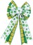 Shamrock Bowknot Partisi Malzemeleri Front Door St 's Day Çelenk (Yurt Dışından) 2