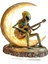 Akrilik Uzaylı Ay Süsü 2d Uzaylı, Kabine Rafı Için Gitar Dekoru Çalıyor (Yurt Dışından) 2