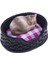 1:12 Dollhouse Uyku Kedi ile Kedi Yuvası Dıy Takviyeleri Hayvan Modeli Hediye Için (Yurt Dışından) 1