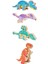 4x Ahşap Dino Bloklar Dinozor Snap Yapı Oyuncakları 3 4 5 Yıldır (Yurt Dışından) 4