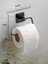 Banyo Aksesuarları Tuvalet Kağıtlığı Havluluk Fönlük Kare Havluluk Yapışkanlı Kapaklı Siyah Aksesuar 2