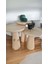 Wood Wooden Ahşap 3’Lü Set Fitilli Mantar Yan Sehpa Modern Fiskos / Çiçeklik / Zigon Sehpa 1