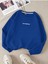 Los Angeles Minimal Yazı Sweatshirt - Sax Mavi Baskılı Oversize Kışlık Kalın Bisiklet Yala 1