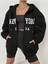 New York U.s.a Fermuarlı Hırka Sweatshirt - Siyah Baskılı Oversize Kışlık Kalın Kapüşonlu 1