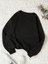 Dantel Kurdela Baskılı Pamuklu Çocuk Sweatshirt - Siyah Baskılı Kız Erkek Çocuk Kışlık Bisiklet Yaka 2