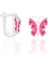 Gümüş Çocuk Küpe Pembe Mineli Kelebek Küpe ST097 1