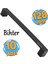 10 Adet Bihter Mutfak Kulpu Çekmece Dolap Kapak Kulbu Metal Kulp Mobilya Dolabı Kulpları Siyah 128MM 1