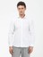 Beyaz Düz Slim Fit Dokuma Klasik Pamuk Karışımlı Gömlek 2