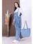 Yıkamalı Kot Denim Omuz Çantası 2