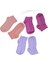 Kadın Patik Çorap Pamuk 3'lü Renk Şeftali-Mor-Lila 2