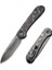 Button Lock Elementum Pocket Knife Damascus Carbon Fiber Handle Çakı 2